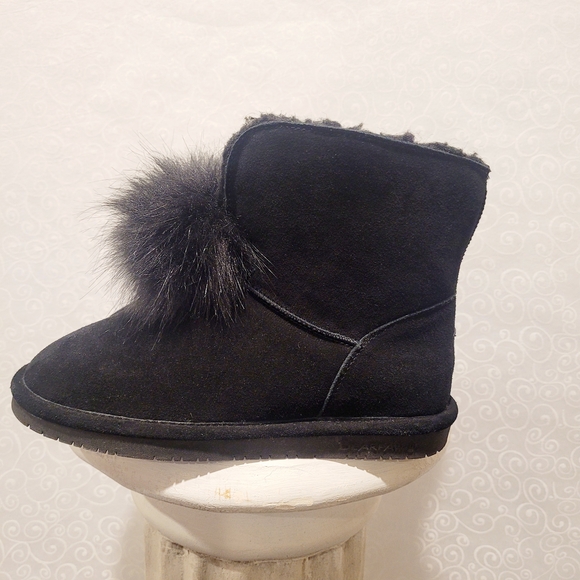 BearPaw Suede Pom Pom Boots - Picture 3 of 6